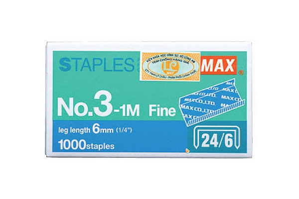 High-Quality No. 3 MAX No.3-1M 24/6 Staples
